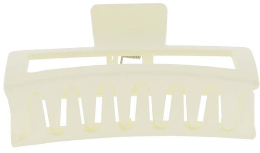 Jane Marie Cream Rectangle Large Claw Hair Clip