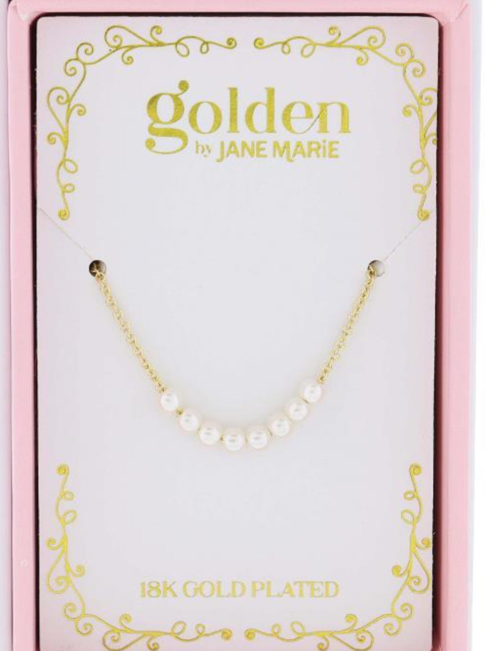 Jane Marie Sweetheart Kids 18K Gold Plated Pearl Beaded Necklace