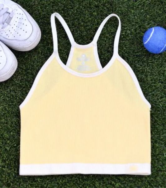 Jadelynn Brooke Ribbed Bralette Yellow