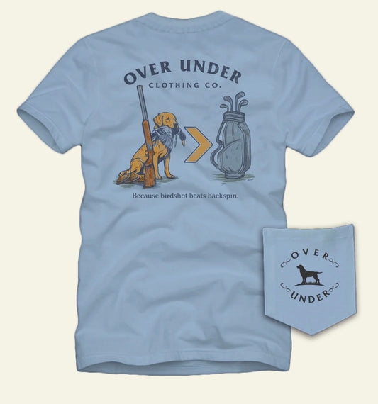 Over Under S/S BIRDSHOTS GREATER T-SHIRT CHAMBRAY