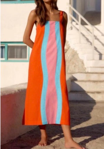 Sevenday Striped Strap Maxi Dress