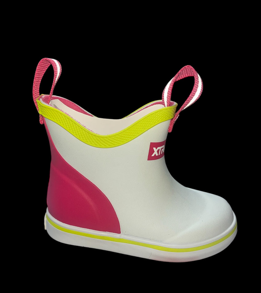 Kids Xtratuf White 6” Slip O White Multi Pink