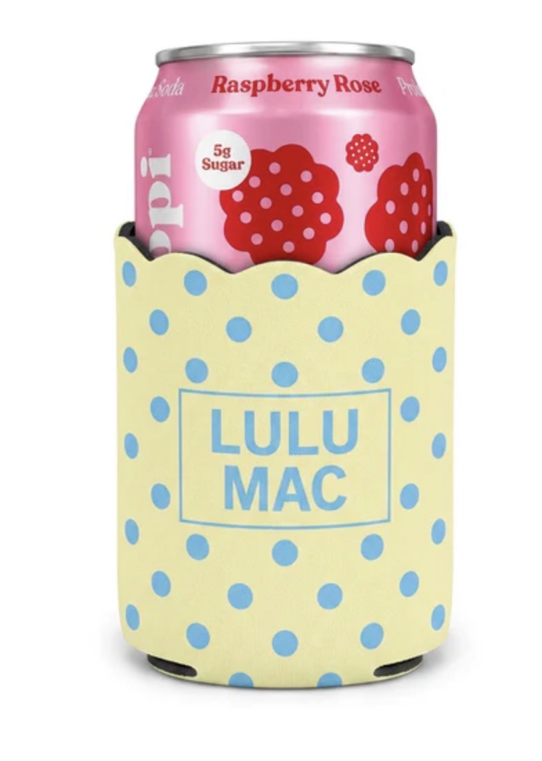 Lulu Mac Yellow Dot Koozie