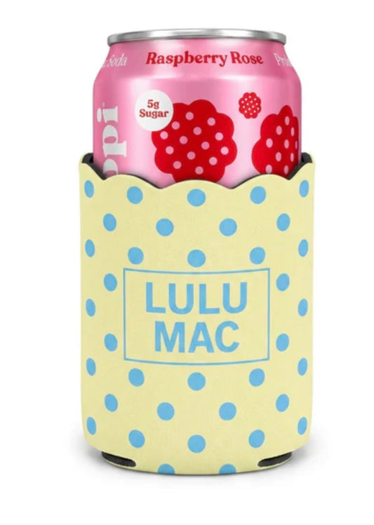 Lulu Mac Yellow Dot Koozie