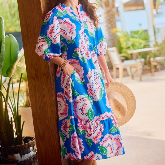Mary Square Dress Riley Petal Tango Blue