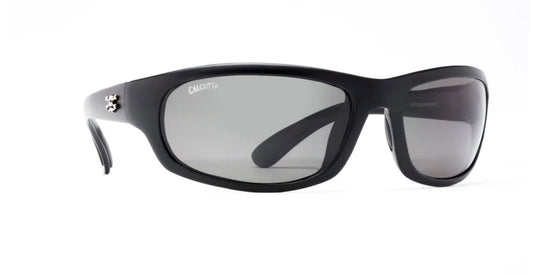Calcutta Horseshoe Sunglasses Matte Black Frame Gray lens