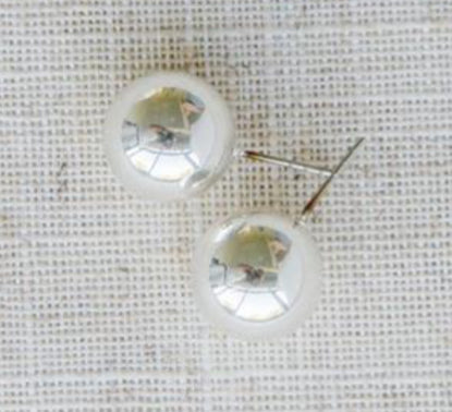 MM Grenada Medium Shiny Silver Earrings