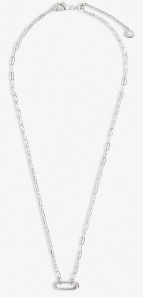 A Littles & Co Charm Bar Paperclip Necklace