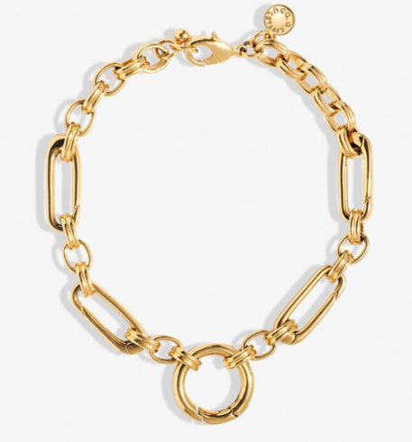 A Littles & Co. 5 Charm Clasps Chunky Oval Chain Bracelet