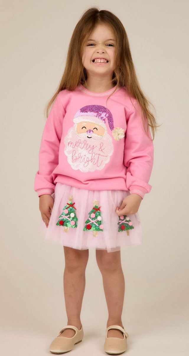 Mudpie SPARKLE SANTA SWEATSHIRT. 15100343
