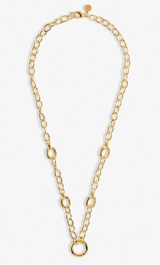 A Littles & Co. Charm Bar 5 Charm Clasps Chunky Cable Chain Necklace