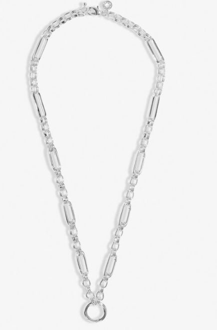 A Littles & Co. Charm Bar  Clasps Chunky Oval Chain Necklace