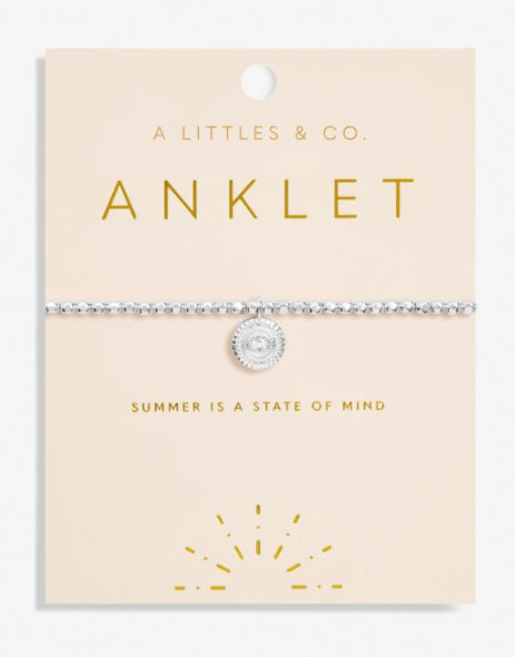 A Littles & Co. Anklet Coin Silver Plated