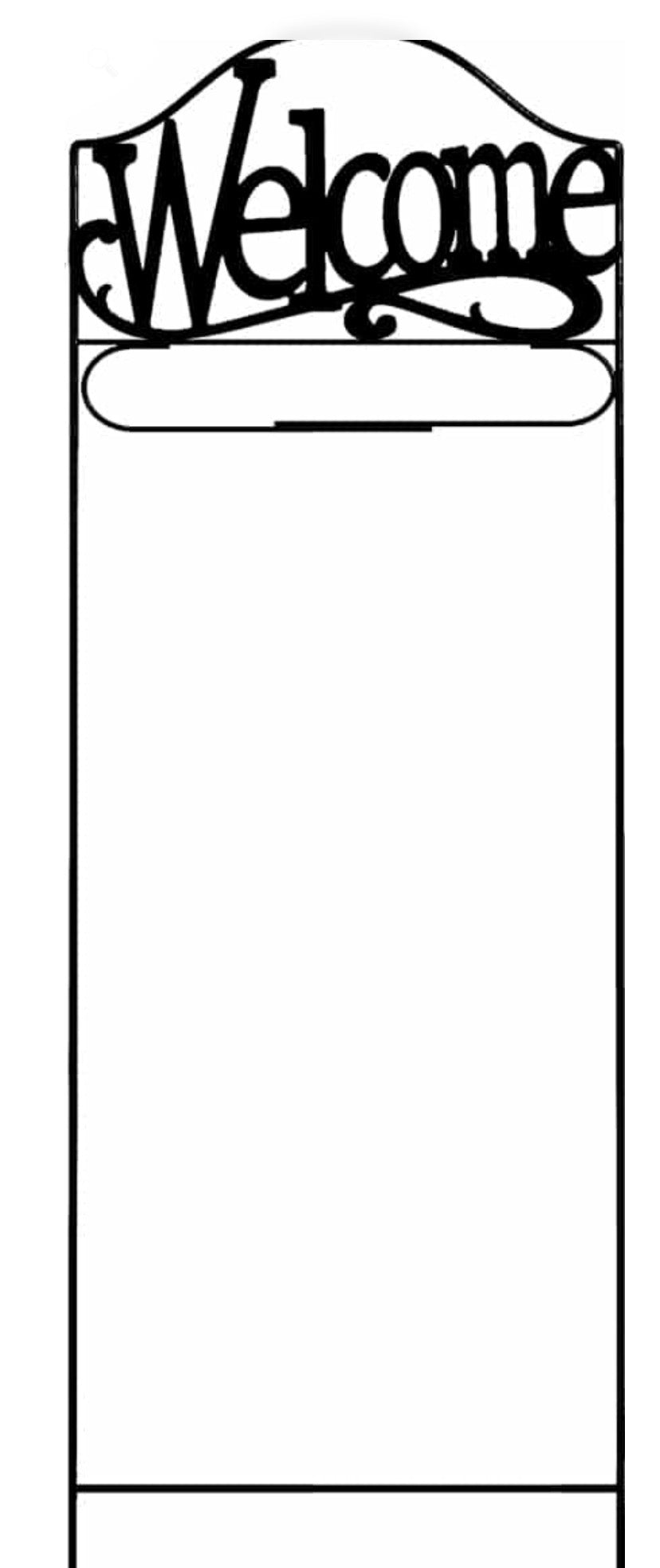 Custom Decor Mini Flag Pole Welcome 8359