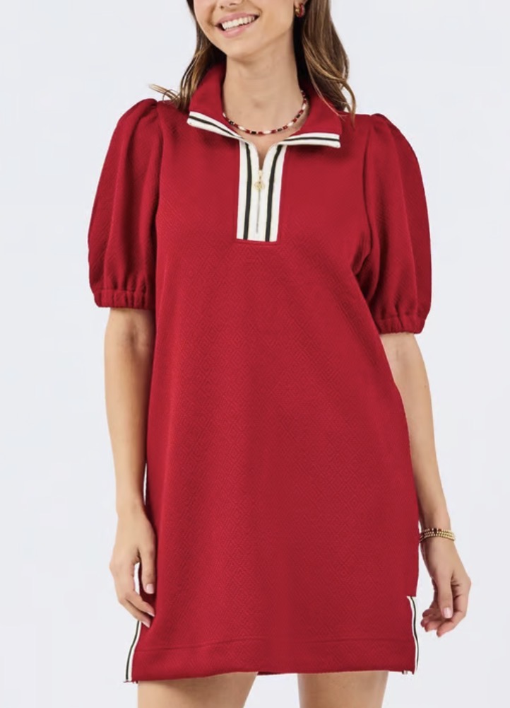 Mary Square Dress Andie Garnet/Black