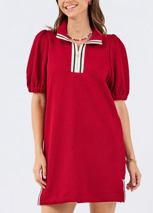 Mary Square Dress Andie Garnet/Black