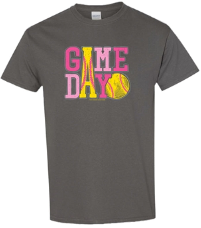 SC Soft Game Day Softball Front Print - Charcoal