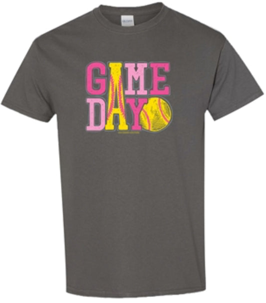 SC Soft Game Day Softball Front Print - Charcoal