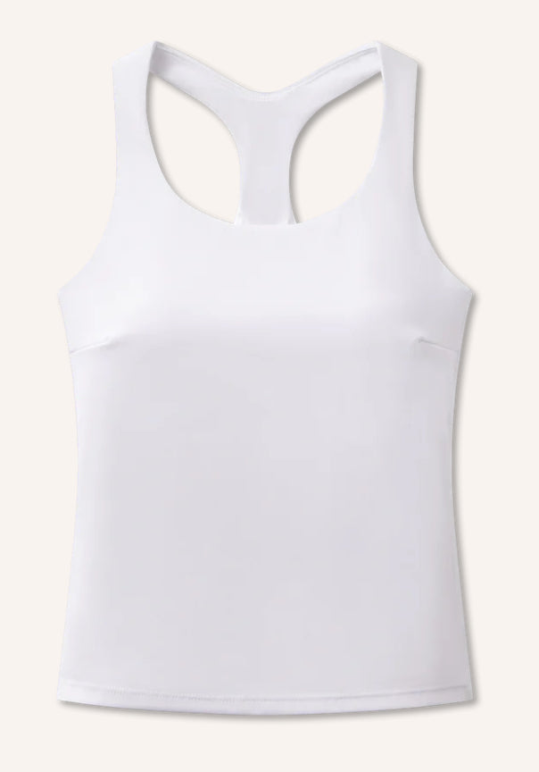 Southern Marsh Tara Performance Racerback tank White