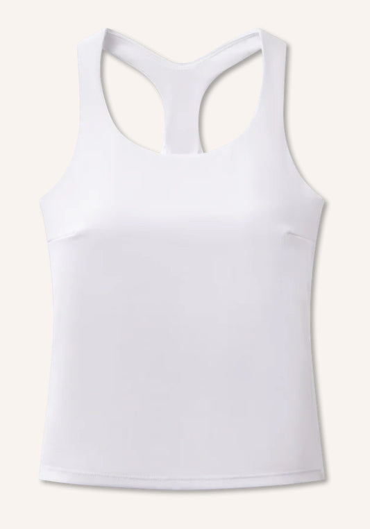 Southern Marsh Tara Performance Racerback tank White