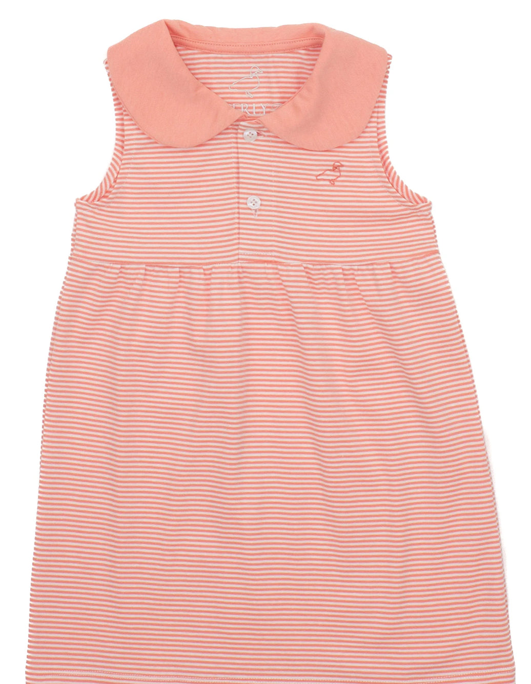 Properly Tied Girls Jackson Dress Coral Stripe