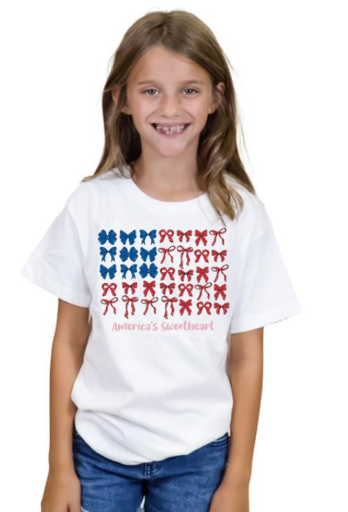 Jane Marie Americas Sweetheart White T-Shirt crew neck