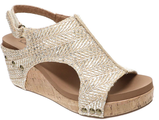 Corky Silver Raffia Carley