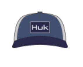 HUK Logo Trucker Hat Navy