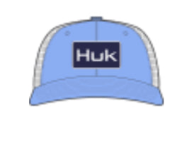 HUK Logo Trucker Hat Blue