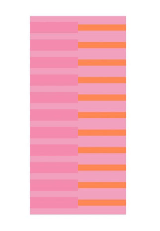 Mary Square Beach Towel Pink & Orange