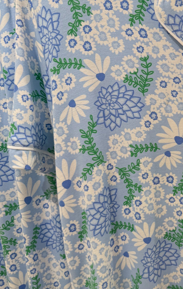 Mary Square Daisy Chain-Blue Charlotte Pant Set