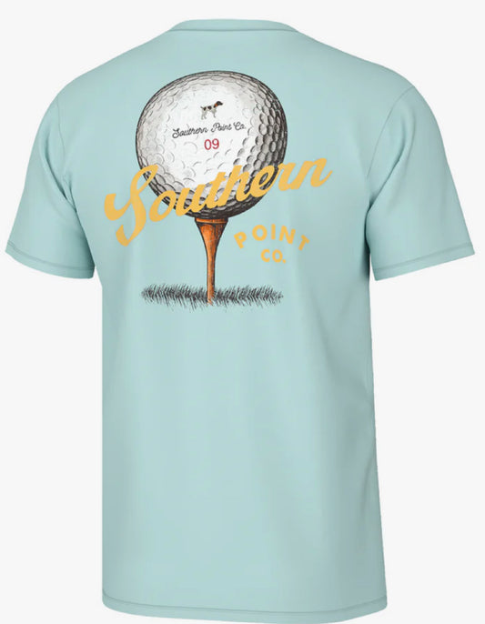 Southern Point Co. Golf Ball Short Sleeve Tee Pool Water