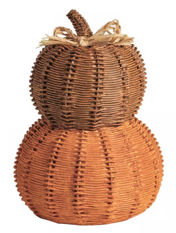 Mudpie Double woven Resin Pumpkins