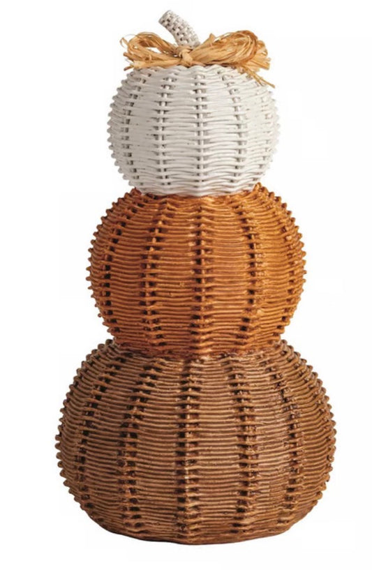 Mudpie Triple Woven Resin Pumpkin