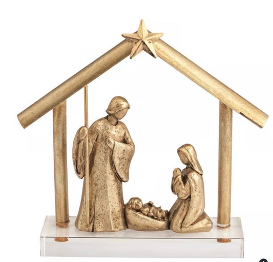 Mudpie Gold Nativity Display