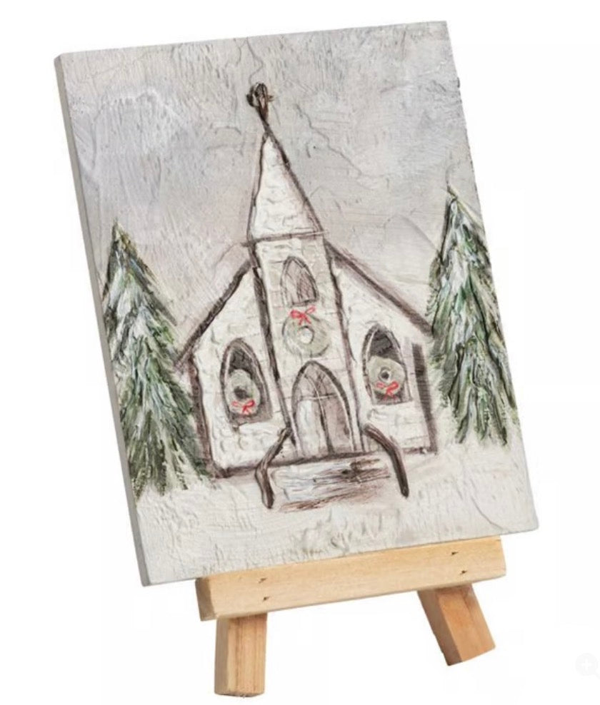 Mudpie CHURCH FARMHOUSE ART
