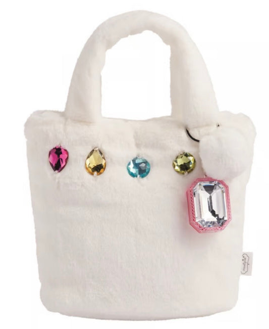 Mudpie White Glitzy Purses With Lip Gloss Keychain