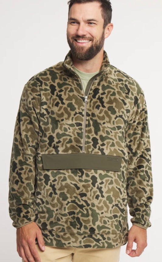 Southern Marsh Wadsworth Fleece Pullover - Retro Camo - Dark Olive