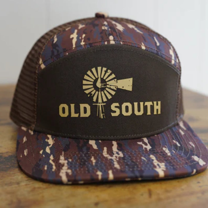 Old South ETA Wind Mill Trucker Hat Bark Camo