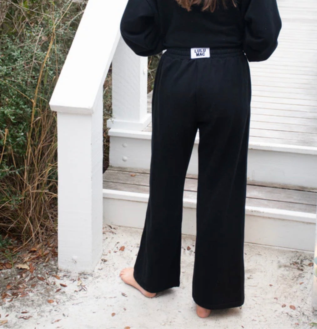 Lulu Mac Terry Cloth Pant Black