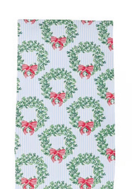 Mary Square Kitchen Towel Wreath & Ribbon