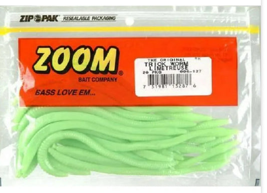 Zoom Super Salt Plus Trick Worm Limetreuse
