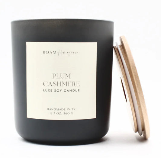 Roam Homegrown Plum Cashmere Luxe Soy Candle, Smoke