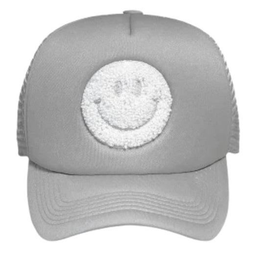 Totalee Gift Smiley Chenille Patch Trucker Hat