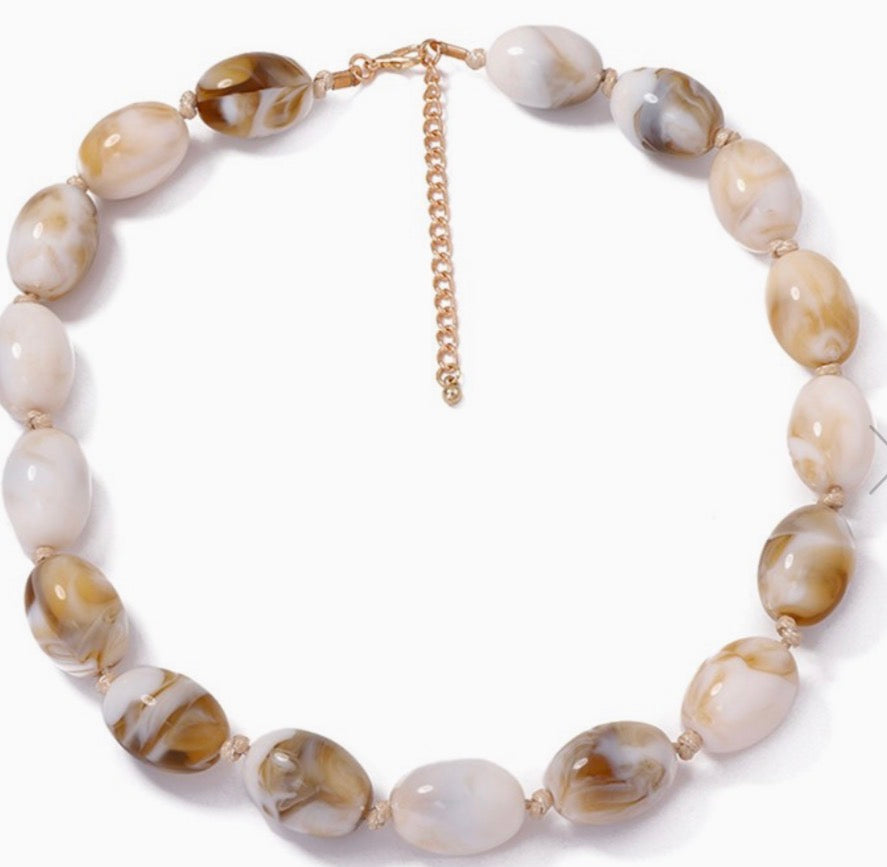 Beaded Knotted Stackable Necklace