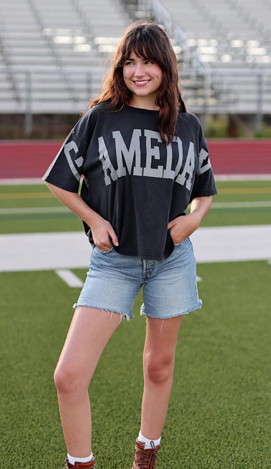 Jadelynn Brooke Home Town Tee Gameday Midnight Grey