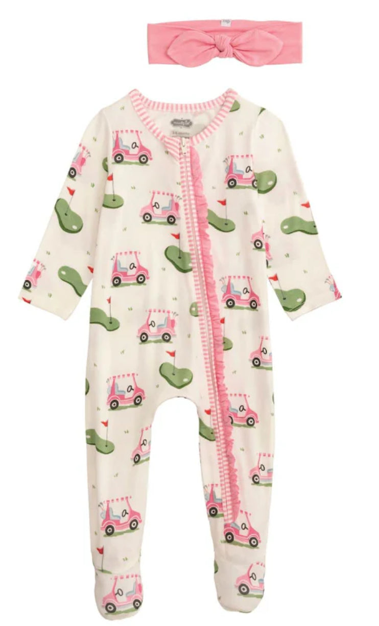 Mudpie Girls Golf Print Sleeper