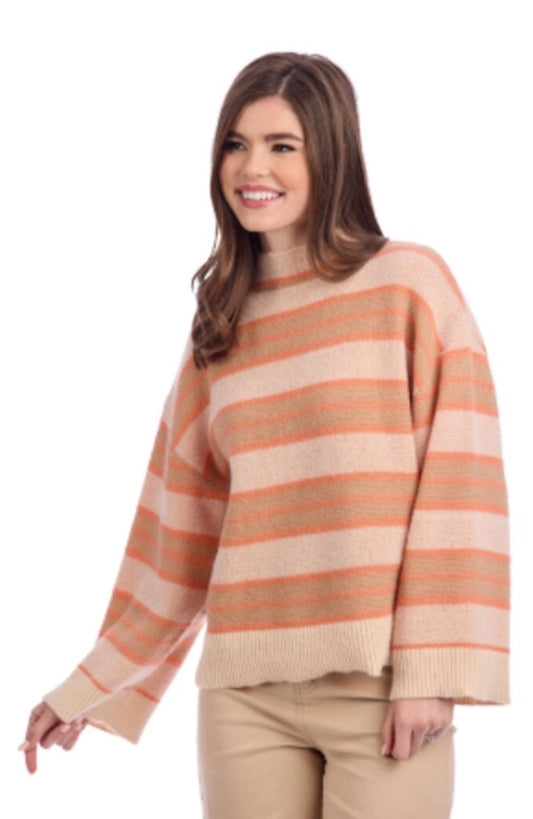 Mudpie Quinnie Turtleneck Sweater Orange