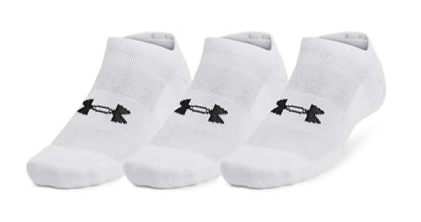 Under Armour Unisex TC 3Pk No Show White