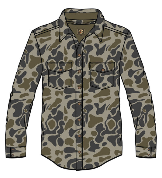 Prairie Oak Traditions Camo The Plainsman Jac Shirt Traditions Olive